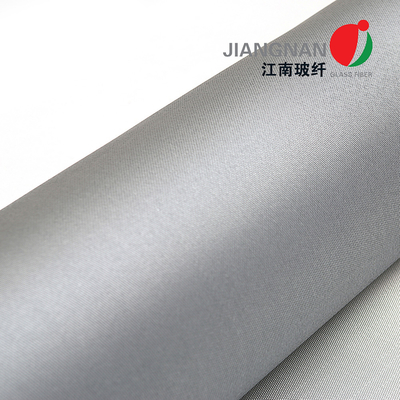 32Oz 0.8mm 새틴 직물 그레이 컬러 양면 실리콘 코팅 유리 섬유 직물